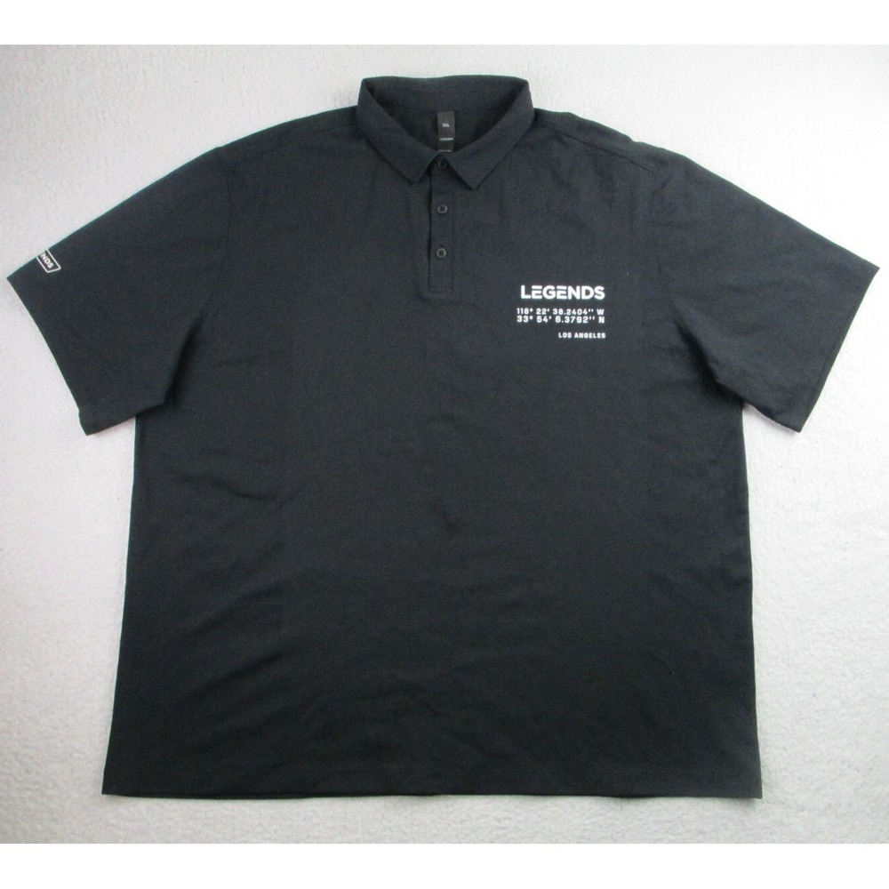 Legends‎ Polo Shirt Mens 3XL Black Performance Golf Los Angeles Active Logo LA